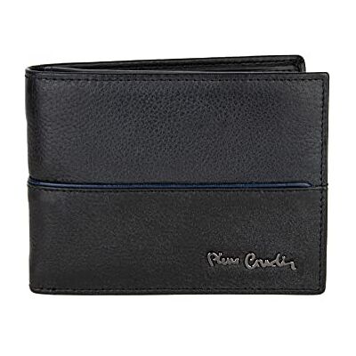 Pierre Cardin Carteira de couro para homem, cartões de crédito, porta-cartões cor preto Pierre Cardin Carteira de couro para homem, cartões de crédito, porta-cartões cor preto
