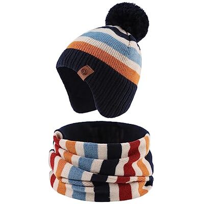 XIAOHAWANG Chapéu de Inverno para menino, menina, gorro quentinho para outono de 0 a 7 anos XIAOHAWANG Chapéu de Inverno para menino, menina, gorro quentinho para outono de 0 a 7 anos