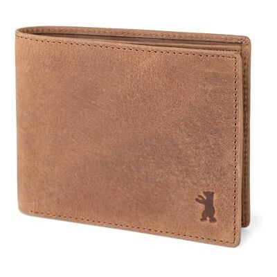 Berliner Bags Peter Carteira de Couro Legítimo para Homem com Proteção RFID, Compartimento para Moedas e Cartões, Camelo, Tamanho único, Clássico Marrón, Billetera De Cuero De Búfalo, 6 Tarjetas, 2 Compartimentos, Ventana DNI, Ficha Carrito, Protección Berliner Bags Peter Carteira de Couro Legítimo para Homem com Proteção RFID, Compartimento para Moedas e Cartões, Camelo, Tamanho único, Clássico Marrón, Billetera De Cuero De Búfalo, 6 Tarjetas, 2 Compartimentos, Ventana DNI, Ficha Carrito, Protección
