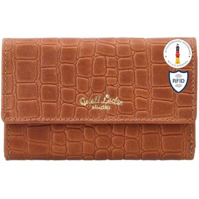 Gusti Leder Gusti Carteira de couro para mulher Gloria – Carteira com muito espaço, proteção RFID, design moderno, durável, ideia de presente, carteira para uso diário e viagens, cor castanha Gusti Leder Gusti Carteira de couro para mulher Gloria – Carteira com muito espaço, proteção RFID, design moderno, durável, ideia de presente, carteira para uso diário e viagens, cor castanha