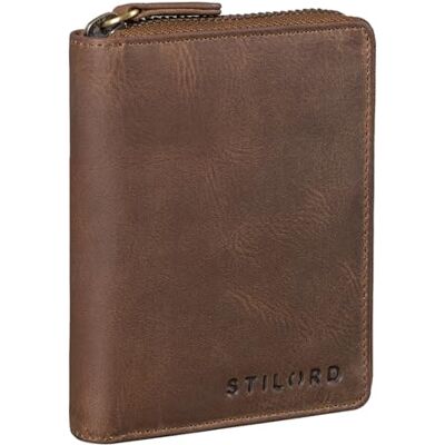 STILORD '' Mini carteira homem couro vintage elegante carteira pequena porta-cartões RFID e NFC elegante porta-moedas de pele autêntica STILORD '' Mini carteira homem couro vintage elegante carteira pequena porta-cartões RFID e NFC elegante porta-moedas de pele autêntica