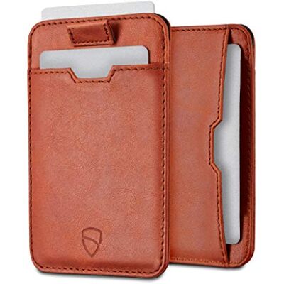 Vaultskin Chelsea Carteira de couro slim para homem com RFID Porta-cartões minimalista, pele genuína, bolso frontal, cartões e dinheiro, caixa de presente Vaultskin Chelsea Carteira de couro slim para homem com RFID Porta-cartões minimalista, pele genuína, bolso frontal, cartões e dinheiro, caixa de presente