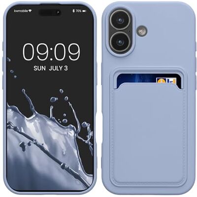 kwmobile Capa carteira compatível com iPhone 17 capa com porta-cartões capa carteira protetora com espaço para cartão lilás kwmobile Capa carteira compatível com iPhone 17 capa com porta-cartões capa carteira protetora com espaço para cartão lilás