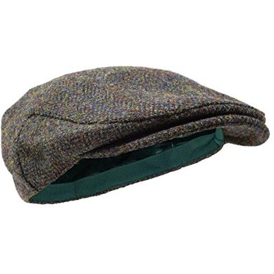 Scott Boné plano Nevis 100% lã tecida à mão Harris Tweed resistente à água Scott Boné plano Nevis 100% lã tecida à mão Harris Tweed resistente à água