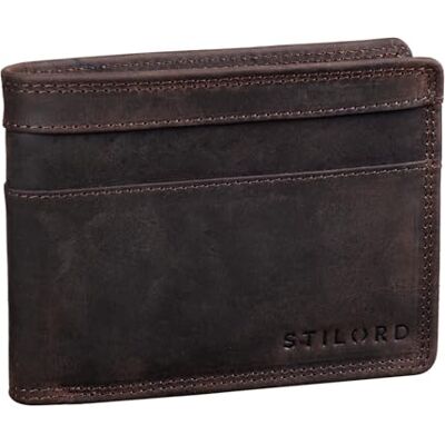 STILORD '' Porta-moedas de couro para homem RFID e NFC bloqueio porta-moedas clássico porta-moedas carteira porta-cartões de pele genuína STILORD '' Porta-moedas de couro para homem RFID e NFC bloqueio porta-moedas clássico porta-moedas carteira porta-cartões de pele genuína