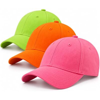 4sold Pacote de 3 bonés de beisebol para homens e mulheres, 100% algodão, boné de beisebol desportivo, casual, liso, chapéu de sol, chapéus de latão, estilo polo clássico 4sold Pacote de 3 bonés de beisebol para homens e mulheres, 100% algodão, boné de beisebol desportivo, casual, liso, chapéu de sol, chapéus de latão, estilo polo clássico