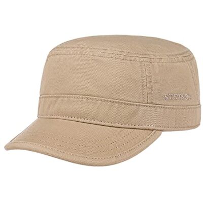 Stetson Boné militar com proteção UV para mulher/homem viseira, forro, fechado nas costas verão/inverno Stetson Boné militar com proteção UV para mulher/homem viseira, forro, fechado nas costas verão/inverno