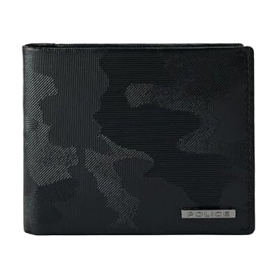 Police Carteira masculina de pele autêntica, fina com porta-moedas, porta-cartões e caixa de presente, 11 x 9,5 x 2,5 cm, Moderno Police Carteira masculina de pele autêntica, fina com porta-moedas, porta-cartões e caixa de presente, 11 x 9,5 x 2,5 cm, Moderno