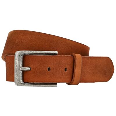 Gusti Leder Cinto de couro para mulher, cinto de couro para mulher, homem, pele autêntica, castanho, largura 4 cm Gusti Leder Cinto de couro para mulher, cinto de couro para mulher, homem, pele autêntica, castanho, largura 4 cm