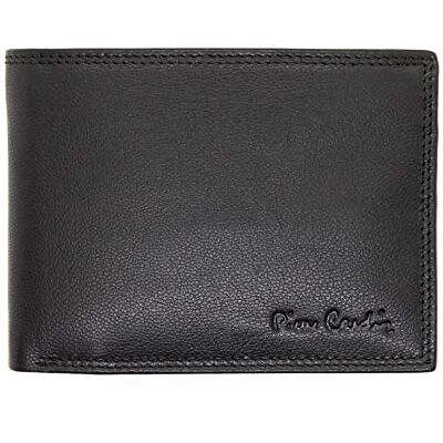 Pierre Cardin Carteira de couro genuíno para homem com porta-cartões Pierre Cardin Carteira de couro genuíno para homem com porta-cartões