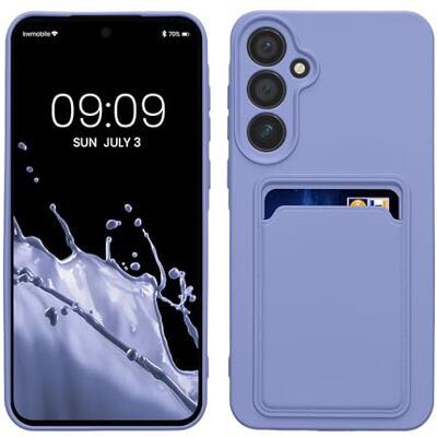 kwmobile Capa carteira compatível com Samsung Galaxy A55 5G capa com porta-cartões capa carteira protetora com espaço para cartão lilás kwmobile Capa carteira compatível com Samsung Galaxy A55 5G capa com porta-cartões capa carteira protetora com espaço para cartão lilás