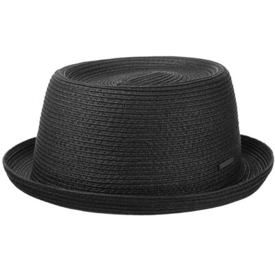 Stetson Chapéu Dawson Preto Pork Pie Homem Praia Sol Fedora Primavera-Verão Stetson Chapéu Dawson Preto Pork Pie Homem Praia Sol Fedora Primavera-Verão