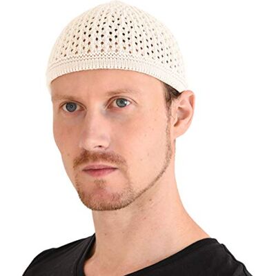 CHARM Tecido de algodão caveira boné Kufi Islam oração chapéu de crochê pontada tampa gorros beanie homens tocados para todas as estações CHARM Tecido de algodão caveira boné Kufi Islam oração chapéu de crochê pontada tampa gorros beanie homens tocados para todas as estações