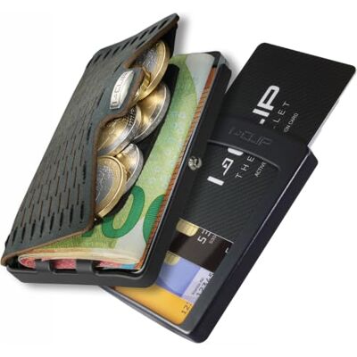 I-CLIP Carteira original com carteira carteira de pele para homem capa para cartões de crédito com clipe para bilhetes carteira carteira carteira fina preto I-CLIP Carteira original com carteira carteira de pele para homem capa para cartões de crédito com clipe para bilhetes carteira carteira carteira fina preto