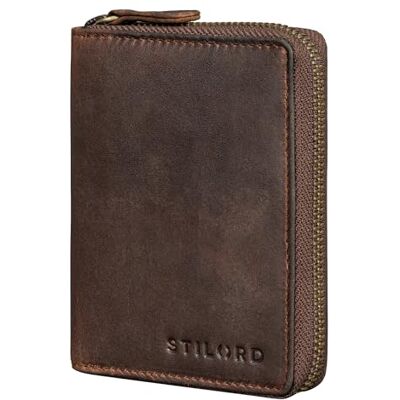 STILORD '' Mini carteira homem couro vintage elegante carteira pequena porta-cartões RFID e NFC elegante porta-moedas de pele autêntica STILORD '' Mini carteira homem couro vintage elegante carteira pequena porta-cartões RFID e NFC elegante porta-moedas de pele autêntica