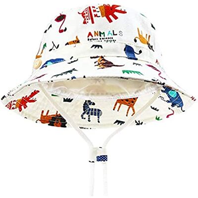 DRESHOW Unisexo Bebé Niña Niño Sombrero de Sol Verano Algodón Ajustable Pescador Gorra Protección de Sol Anti UV Para Exteriores/Natación/Playa/Piscina UPF 50+ DRESHOW Unisexo Bebé Niña Niño Sombrero de Sol Verano Algodón Ajustable Pescador Gorra Protección de Sol Anti UV Para Exteriores/Natación/Playa/Piscina UPF 50+