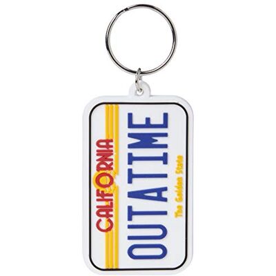 Back To The Future Keychain Porta-chaves de borracha License Plate Back To The Future Keychain Porta-chaves de borracha License Plate