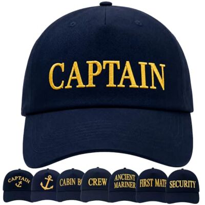 4sold boné de beisebol para adultos, capitão de iate, alça ajustável, para meninos e homens, chapéu de verão de algodão, azul-marinho 4sold boné de beisebol para adultos, capitão de iate, alça ajustável, para meninos e homens, chapéu de verão de algodão, azul-marinho