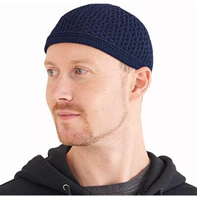 CHARM Tecido de algodão caveira boné Kufi Islam oração chapéu de crochê pontada tampa gorros beanie homens tocados para todas as estações CHARM Tecido de algodão caveira boné Kufi Islam oração chapéu de crochê pontada tampa gorros beanie homens tocados para todas as estações