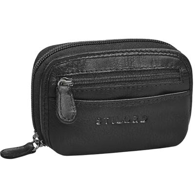 STILORD Carteira de chaves de couro para homem com vários compartimentos organizador de chaves e moedas para mulher porta-chaves de pele autêntica com bolso cor: preto STILORD Carteira de chaves de couro para homem com vários compartimentos organizador de chaves e moedas para mulher porta-chaves de pele autêntica com bolso cor: preto