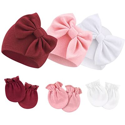 DRESHOW Chapéus e bonés e luvas para bebé recém-nascido bebé beanie chapéu para bebés meninas meninos gorros 0-6 meses Gorro de Bebé con Lazo, Suave, Amigable con la piel, para 0-6 Meses, Gorro de Hospital para Bebés DRESHOW Chapéus e bonés e luvas para bebé recém-nascido bebé beanie chapéu para bebés meninas meninos gorros 0-6 meses Gorro de Bebé con Lazo, Suave, Amigable con la piel, para 0-6 Meses, Gorro de Hospital para Bebés
