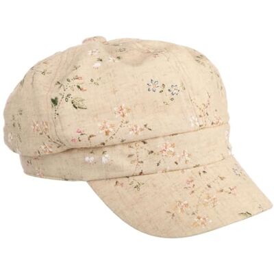 LIPODO Boné Newsboy de linho flores para mulher gorro com viseira de sombra, primavera / verão LIPODO Boné Newsboy de linho flores para mulher gorro com viseira de sombra, primavera / verão