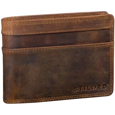 STILORD '' Porta-moedas de couro para homem RFID e NFC bloqueio porta-moedas clássico porta-moedas carteira porta-cartões de pele genuína STILORD '' Porta-moedas de couro para homem RFID e NFC bloqueio porta-moedas clássico porta-moedas carteira porta-cartões de pele genuína