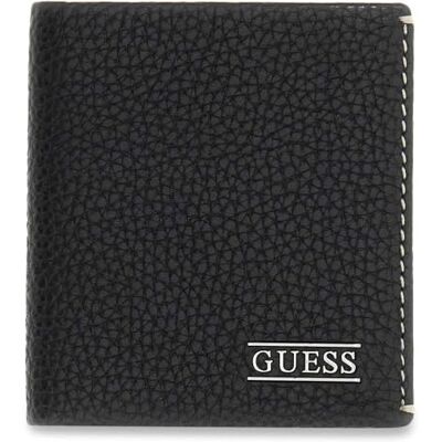 GUESS Carteira de couro Boston Bifold Wallet Black preto GUESS Carteira de couro Boston Bifold Wallet Black preto