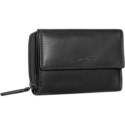 STILORD "" Porta-moedas de Mulher, Carteira RFID em Couro, Grande, Vintage, com Proteção NFC, Carteiras com Fecho de Corrente em Caixa de Presente, em Pele Genuína STILORD "" Porta-moedas de Mulher, Carteira RFID em Couro, Grande, Vintage, com Proteção NFC, Carteiras com Fecho de Corrente em Caixa de Presente, em Pele Genuína