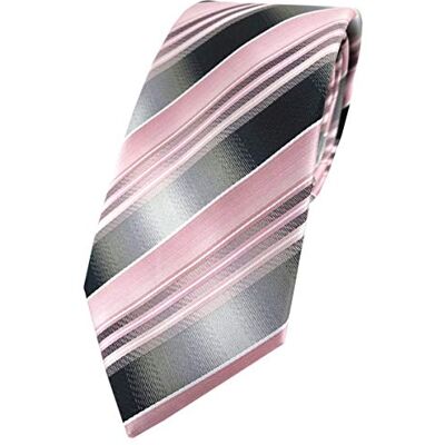 TigerTie Gravata de design em padrão listrado, largura da gravata 8 cm, rosa, rosa claro, prata, antracite, cinzento, tamanho único, Rosa, rosa claro, prata, antracite, cinzento. TigerTie Gravata de design em padrão listrado, largura da gravata 8 cm, rosa, rosa claro, prata, antracite, cinzento, tamanho único, Rosa, rosa claro, prata, antracite, cinzento.