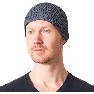 CHARM Chapéu homem Kufi gorro de malha gorro de croché algodão para oração verão feito à mão CHARM Chapéu homem Kufi gorro de malha gorro de croché algodão para oração verão feito à mão