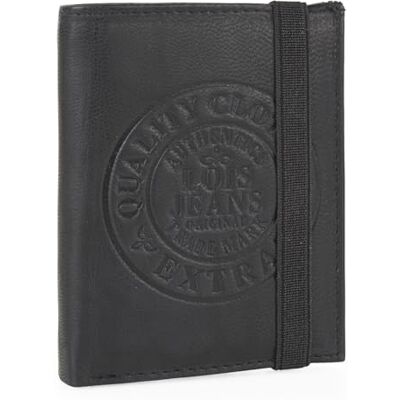 Lois Carteira de pele para homem carteira homem pele com porta-moedas interior e porta-cartões, design Slim, couro autêntico, presente elegante. Proteção RFID, Preto, Casual Lois Carteira de pele para homem carteira homem pele com porta-moedas interior e porta-cartões, design Slim, couro autêntico, presente elegante. Proteção RFID, Preto, Casual