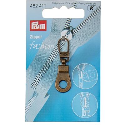 Prym 482411 Fashion Zipper Pullers Eyelet, metal, relva, 9,3 x 5,7 x 0,7 cm Prym 482411 Fashion Zipper Pullers Eyelet, metal, relva, 9,3 x 5,7 x 0,7 cm
