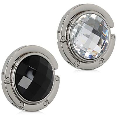 kwmobile 2 x ganchos de bolso para mesa ganchos portáteis com gancho suporte de mesa para saco casaco guarda-chuva diamantes kwmobile 2 x ganchos de bolso para mesa ganchos portáteis com gancho suporte de mesa para saco casaco guarda-chuva diamantes