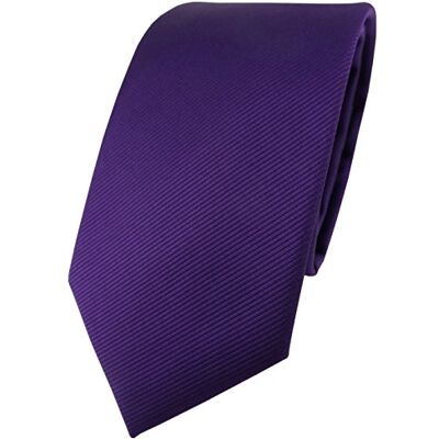 TigerTie Gravata de design de uma só cor, estrutura Rips roxo, Roxo TigerTie Gravata de design de uma só cor, estrutura Rips roxo, Roxo