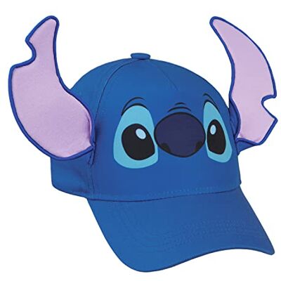 Disney Boné Stitch com orelhas 3D, boné menina Stitch chapéu mulher rapariga adolescente crianças proteção solar praia verão acessórios oficial divertidos tamanho único azul Disney Boné Stitch com orelhas 3D, boné menina Stitch chapéu mulher rapariga adolescente crianças proteção solar praia verão acessórios oficial divertidos tamanho único azul