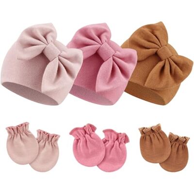 DRESHOW Chapéus e bonés e luvas para bebé recém-nascido bebé beanie chapéu para bebés meninas meninos gorros 0-6 meses Gorro de Bebé con Lazo, Suave, Amigable con la piel, para 0-6 Meses, Gorro de Hospital para Bebés DRESHOW Chapéus e bonés e luvas para bebé recém-nascido bebé beanie chapéu para bebés meninas meninos gorros 0-6 meses Gorro de Bebé con Lazo, Suave, Amigable con la piel, para 0-6 Meses, Gorro de Hospital para Bebés