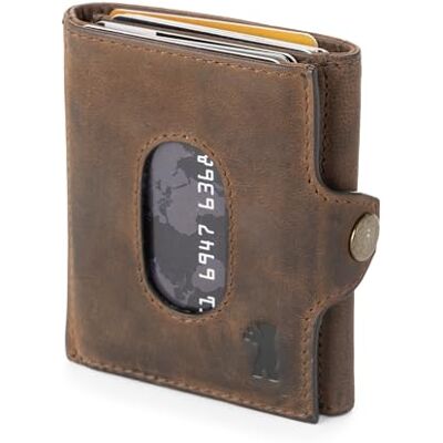 Berliner Bags Carteira fina de pele , porta-moedas mini com proteção RFID testada pela TÜV para homem, Espresso, Tamanho único, Vintage Marrón Billetera De Piel Auténtica Slim 8 Tarjetas Ventana Dni Ficha Carrito Protección Nfc Estilo Vintage Único Y El Berliner Bags Carteira fina de pele , porta-moedas mini com proteção RFID testada pela TÜV para homem, Espresso, Tamanho único, Vintage Marrón Billetera De Piel Auténtica Slim 8 Tarjetas Ventana Dni Ficha Carrito Protección Nfc Estilo Vintage Único Y El
