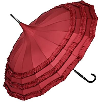 VON LILIENFELD Guarda-chuva de Chuva Longo Qualidade Grande Parasol Guarda-sol Mulher Pagode Sara VON LILIENFELD Guarda-chuva de Chuva Longo Qualidade Grande Parasol Guarda-sol Mulher Pagode Sara