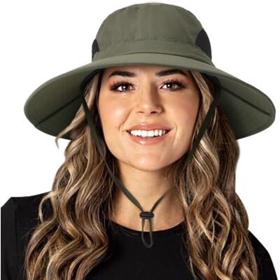DRESHOW Chapéu de sol mulher de asa larga ao ar livre de proteção UV chapéus de verão dobrável de malha de pesca de praia balde boné DRESHOW Chapéu de sol mulher de asa larga ao ar livre de proteção UV chapéus de verão dobrável de malha de pesca de praia balde boné
