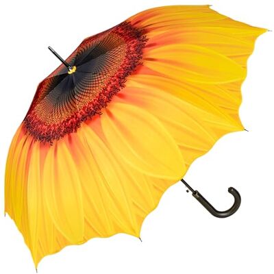 VON LILIENFELD Guarda-chuva de chuva longo clássico automático grande estável mulher motivo floral girassol VON LILIENFELD Guarda-chuva de chuva longo clássico automático grande estável mulher motivo floral girassol
