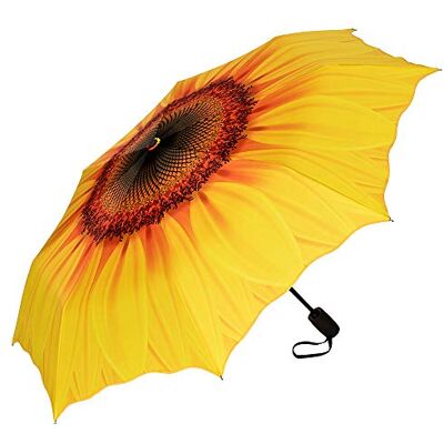 VON LILIENFELD Guarda-chuva bolso dobrável leve estável abertura e fecho automático compacto girassol, Amarelo, 30/90, Guarda-chuva dobráveis VON LILIENFELD Guarda-chuva bolso dobrável leve estável abertura e fecho automático compacto girassol, Amarelo, 30/90, Guarda-chuva dobráveis