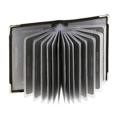 LEAS Porta-cartões para cartões de crédito, pele autêntica, preto Card-Collection'' LEAS Porta-cartões para cartões de crédito, pele autêntica, preto Card-Collection''