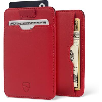 Vaultskin Chelsea Carteira de couro slim para homem com RFID Porta-cartões minimalista, pele genuína, bolso frontal, cartões e dinheiro, caixa de presente Vaultskin Chelsea Carteira de couro slim para homem com RFID Porta-cartões minimalista, pele genuína, bolso frontal, cartões e dinheiro, caixa de presente