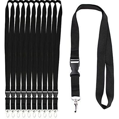 IBOO 10 laços fitas para o pescoço suporte credenciais, cordão com fivela destacável porta-chaves com clipe suporte de cartões de visita IBOO 10 laços fitas para o pescoço suporte credenciais, cordão com fivela destacável porta-chaves com clipe suporte de cartões de visita