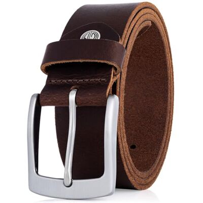 Lindenmann Cinto de couro de búfalo de 4 mm para homens da Lindenmann Cinto de couro de búfalo de 4 mm para homens da