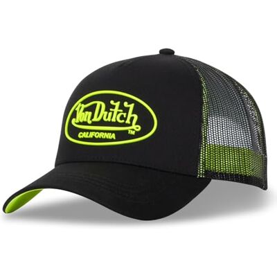 Von Dutch Boné para homem e mulher, ajustável, boné Trucker DOM Von Dutch Boné para homem e mulher, ajustável, boné Trucker DOM