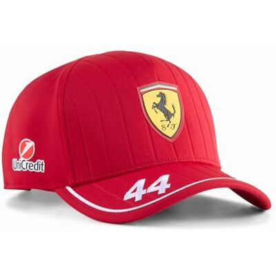 PUMA Scuderia Ferrari F1 boné Lewis Hamilton 2025 Material: 100% poliéster, Estampado gráfico del GP de Silverstone en la parte frontal, Logotipo de en el arco trasero PUMA Scuderia Ferrari F1 boné Lewis Hamilton 2025 Material: 100% poliéster, Estampado gráfico del GP de Silverstone en la parte frontal, Logotipo de en el arco trasero
