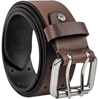Lois Cinto de couro para homem com fivela automática ajustável, cinto de pele de vaca genuíno, estilo formal e casual. Tamanho ajustável com parafuso Lois Cinto de couro para homem com fivela automática ajustável, cinto de pele de vaca genuíno, estilo formal e casual. Tamanho ajustável com parafuso