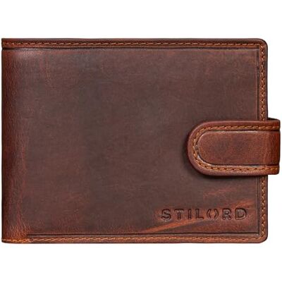 STILORD Lerry Carteira de couro para homem RFID Porta-cartões e carteira retro carteira vintage de pele presentes para homem Cor: Kara Cognac STILORD Lerry Carteira de couro para homem RFID Porta-cartões e carteira retro carteira vintage de pele presentes para homem Cor: Kara Cognac